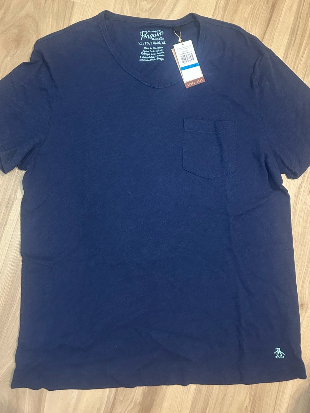 Original Penguin Navy Short-Sleeve Pocket Tee